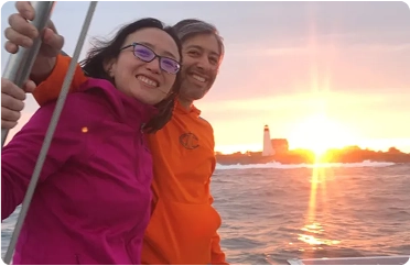 coupleonboat